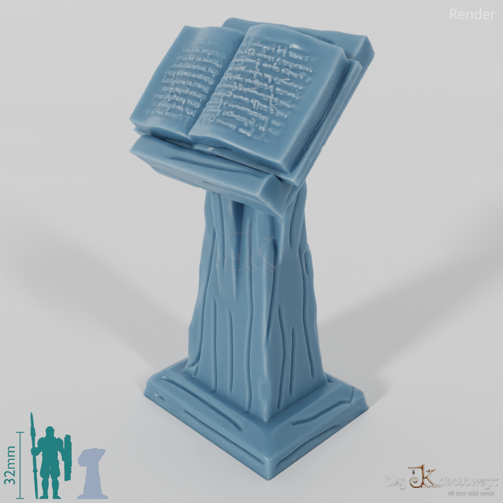 Library - lectern with book 01