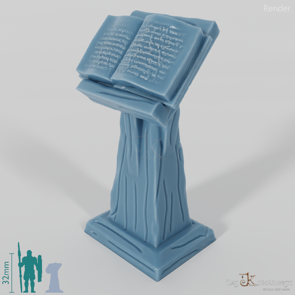 Library - lectern with book 01