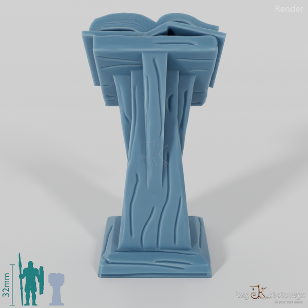 Library - lectern with book 02