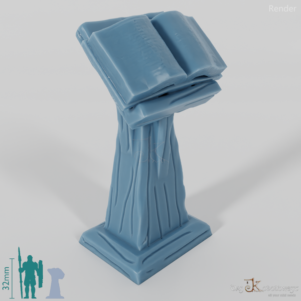 Library - lectern with book 03