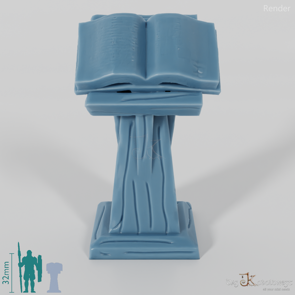 Library - lectern with book 03