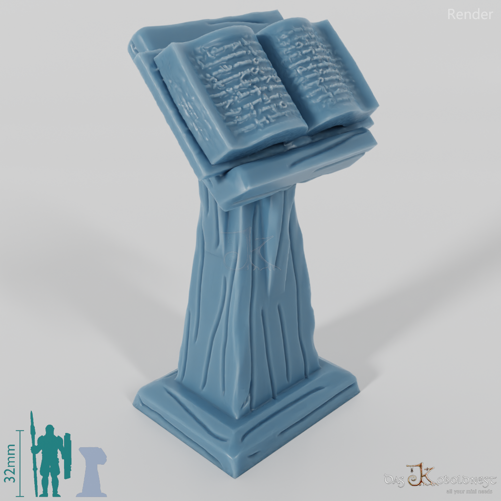 Library - lectern with book 04