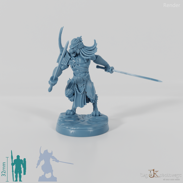 Katoki, catfolk warrior