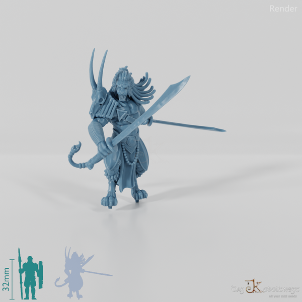 Katoki, catfolk warrior