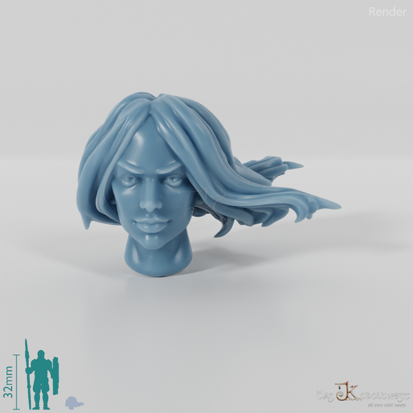 Frauenkopf - Lange wehende Haare 2