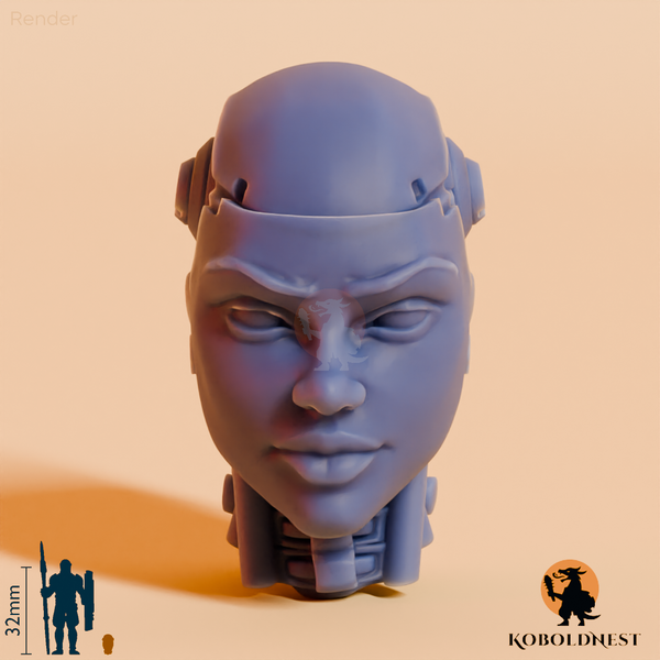 Roboterkopf - Weiblich