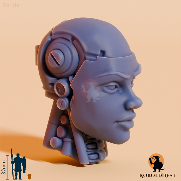 Roboterkopf - Weiblich