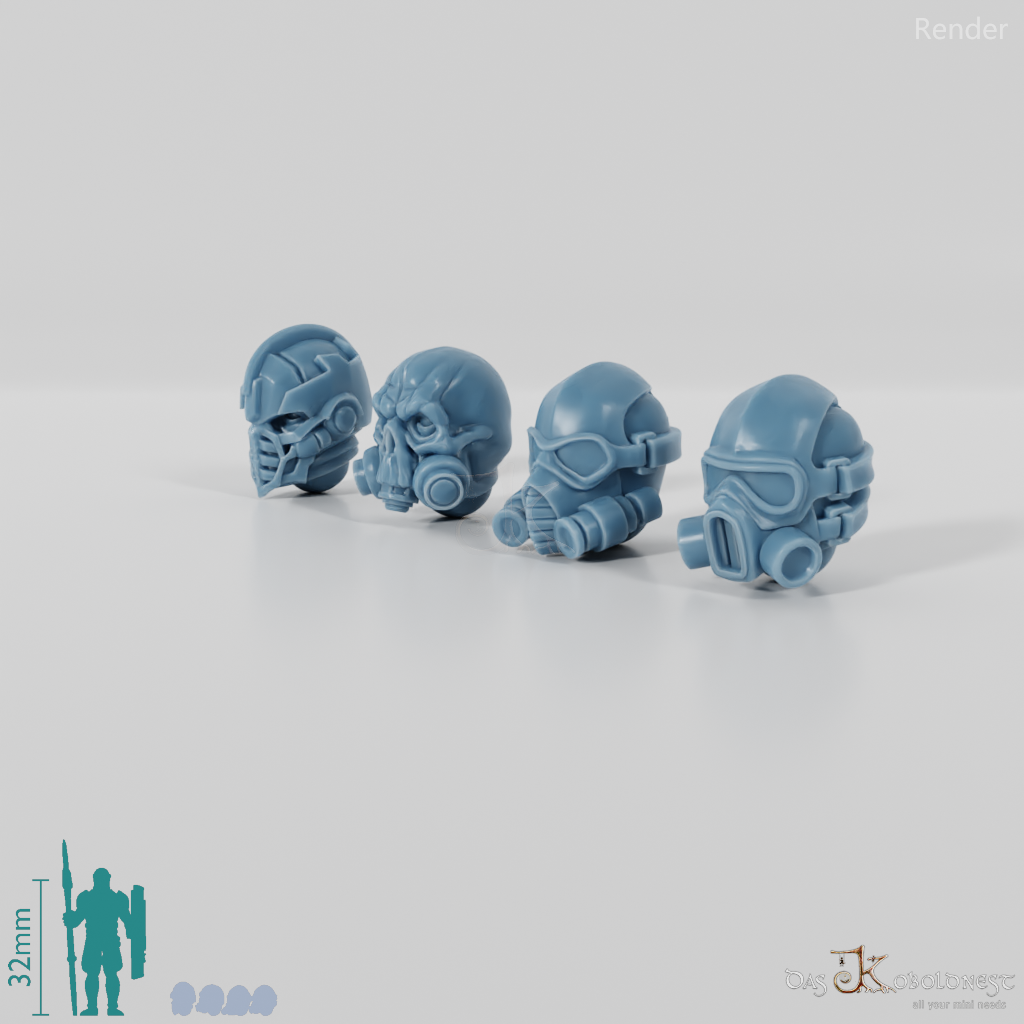 Space Soldiers - Marauder Heads Set 01