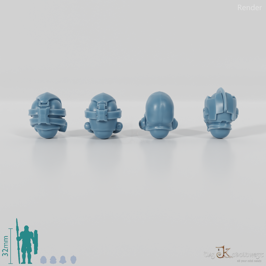 Space Soldiers - Marauder Heads Set 01