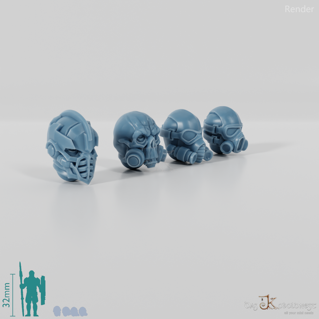 Space Soldiers - Marauder Heads Set 01