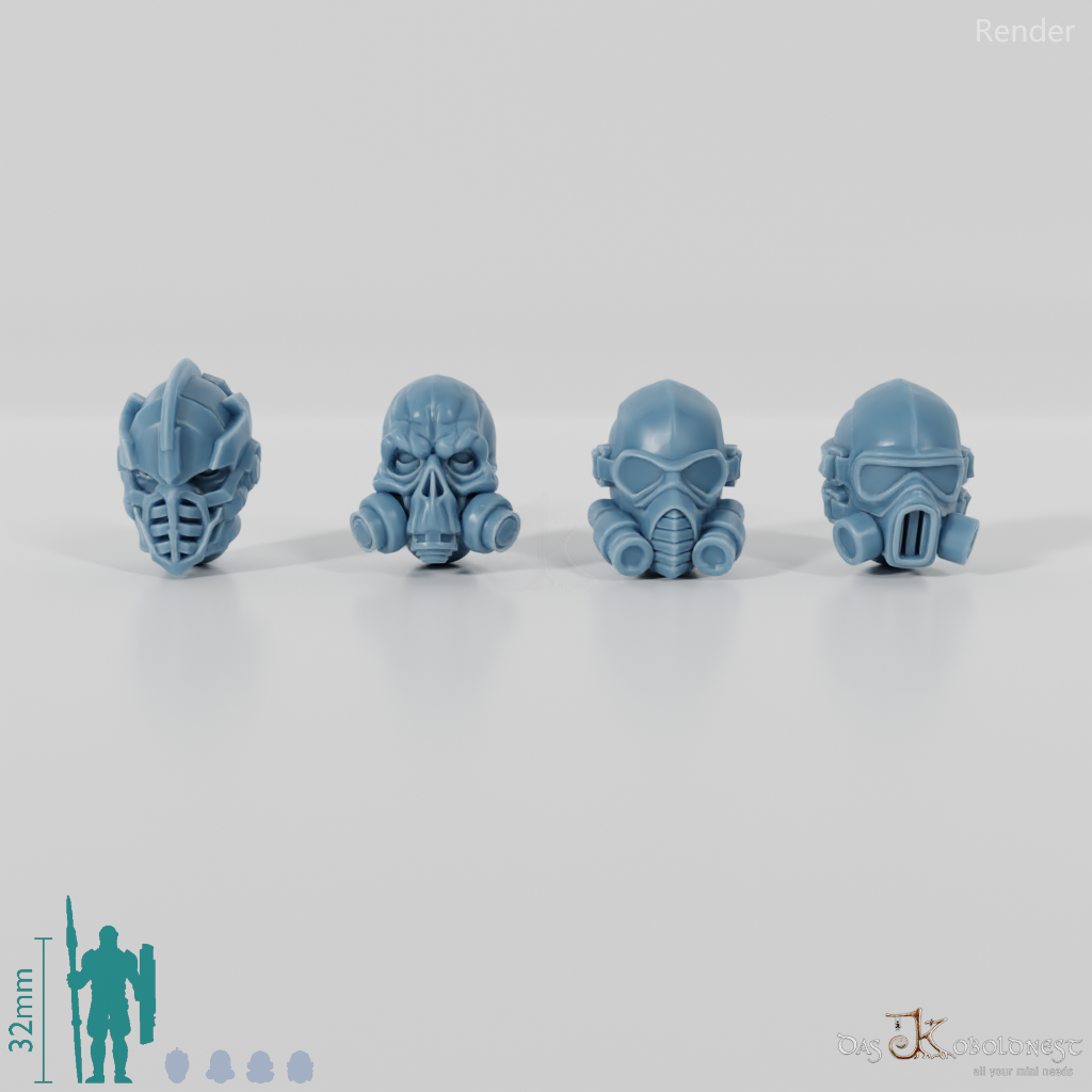 Space Soldiers - Marauder Heads Set 01