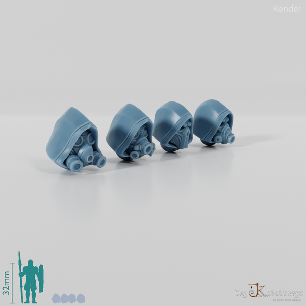 Space Soldiers - Marauderköpfe Set 02