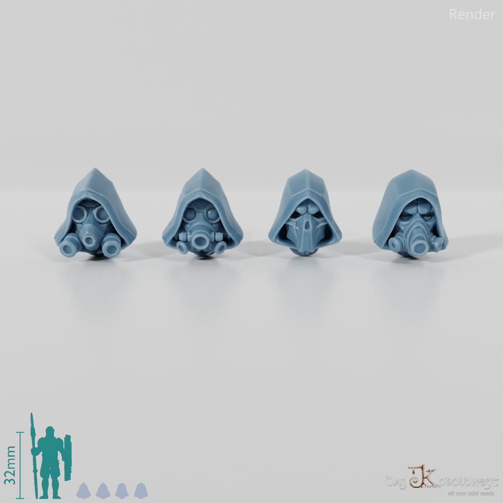 Space Soldiers - Marauder Heads Set 02 