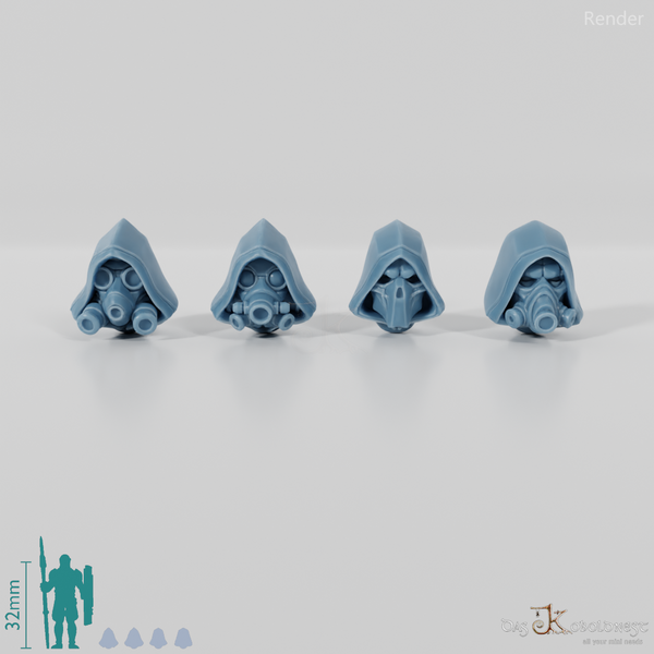 Space Soldiers - Marauderköpfe Set 02
