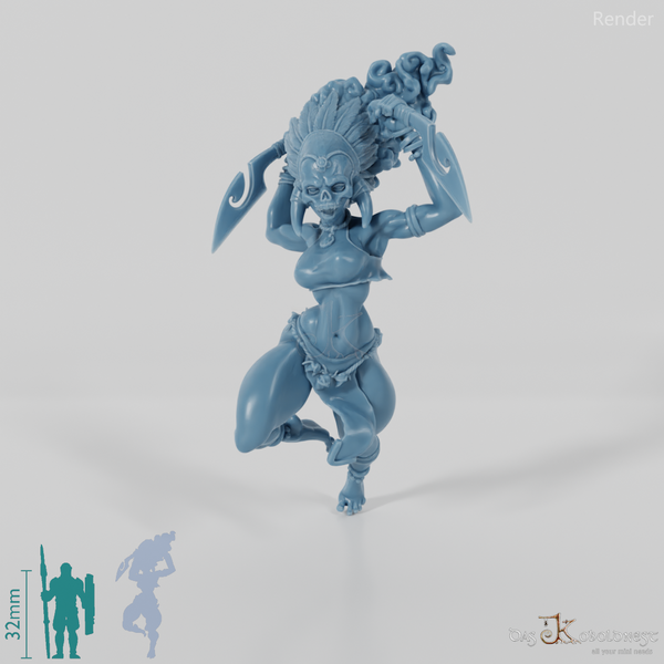 Masina, Maskierte Inselschurkin mit Dolch 02