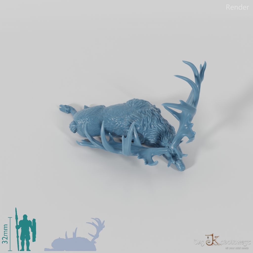 Megaloceros 08 (Cadaver) - StoneAxe Miniatures