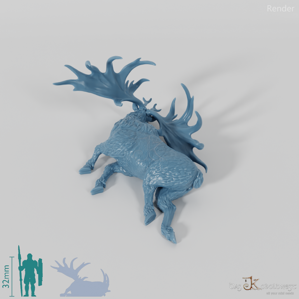 Megaloceros 08 (Kadaver) - StoneAxe Miniatures