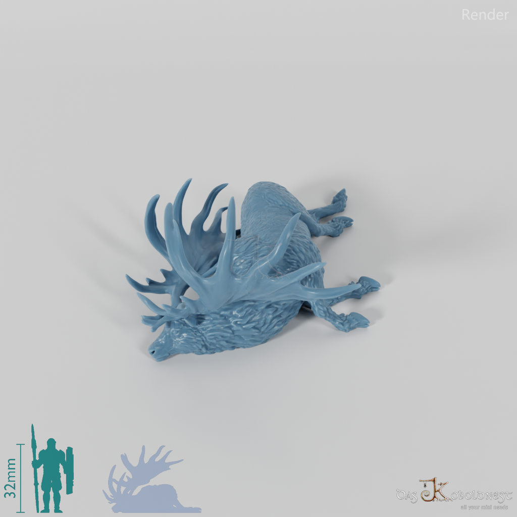 Megaloceros 08 (Kadaver) - StoneAxe Miniatures