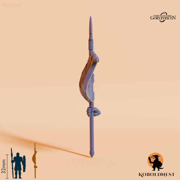 Minenzwerg-Banner A mit Hand