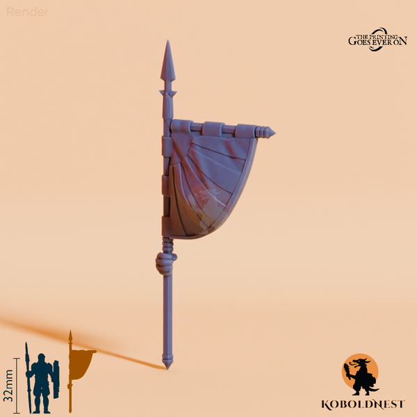 Minenzwerg-Banner A mit Hand