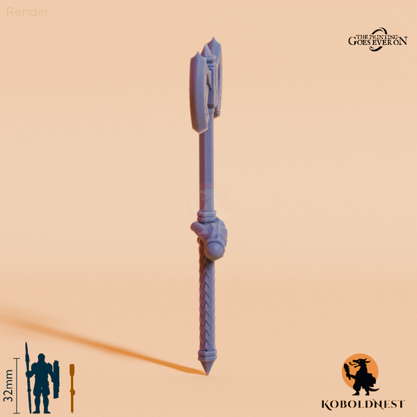 Minenzwerg-Kriegsaxt C mit Hand