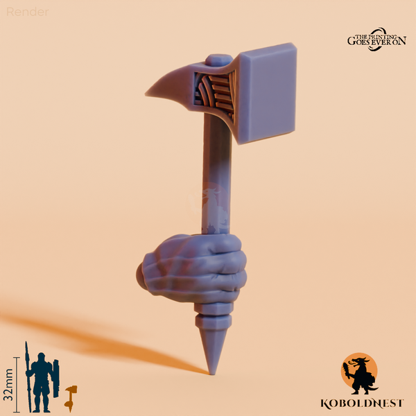 Minenzwerg-Hammer A mit Hand