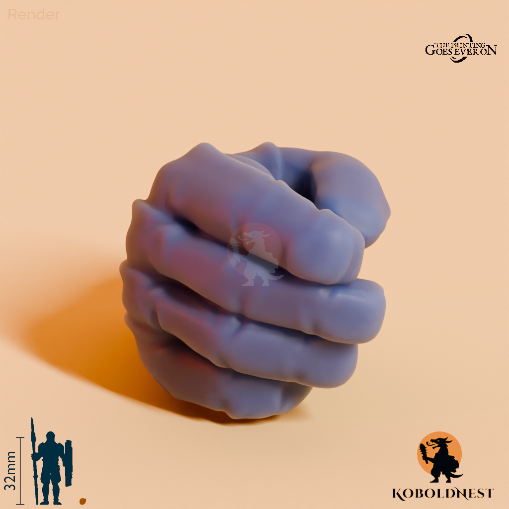 Minenzwerg-Hand, entspannt B