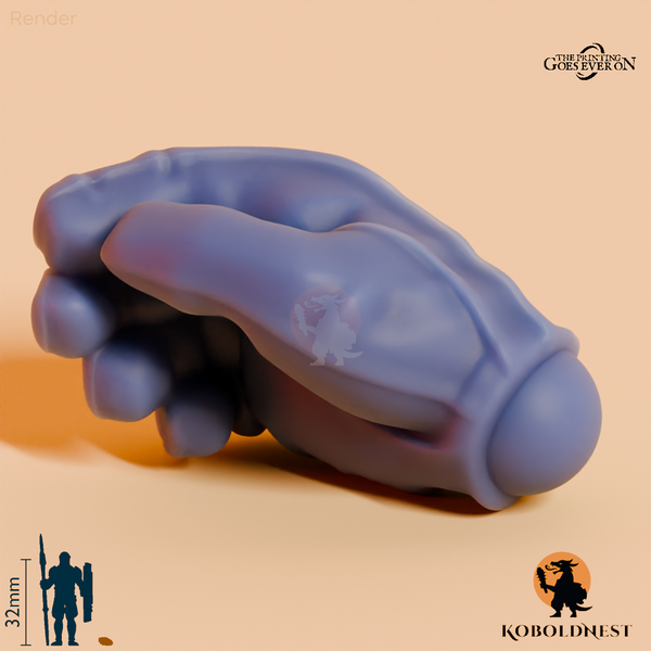 Minenzwerg-Hand, entspannt B