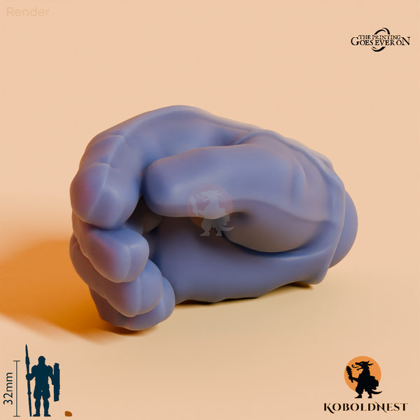 Minenzwerg-Hand, entspannt B