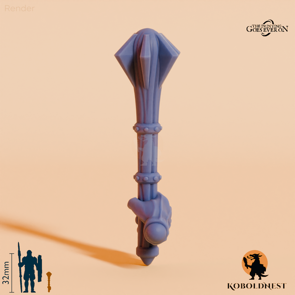 Minenzwerg-Streitkolben A mit Hand