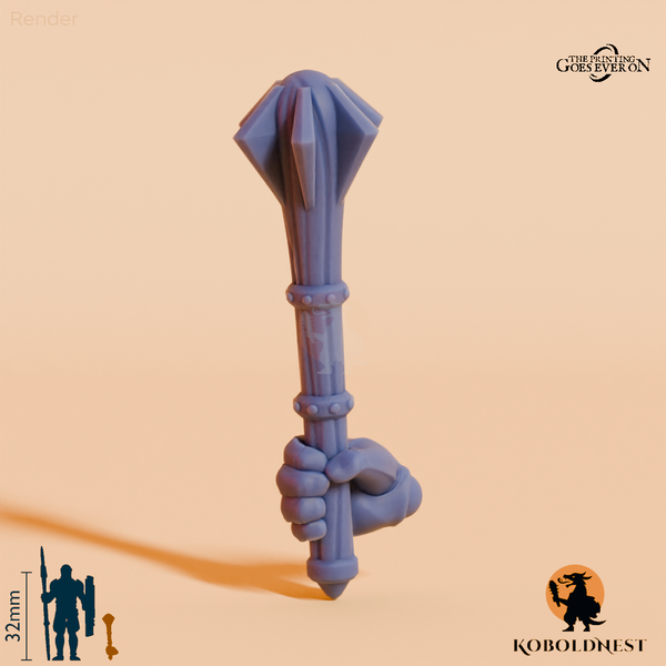 Minenzwerg-Streitkolben A mit Hand