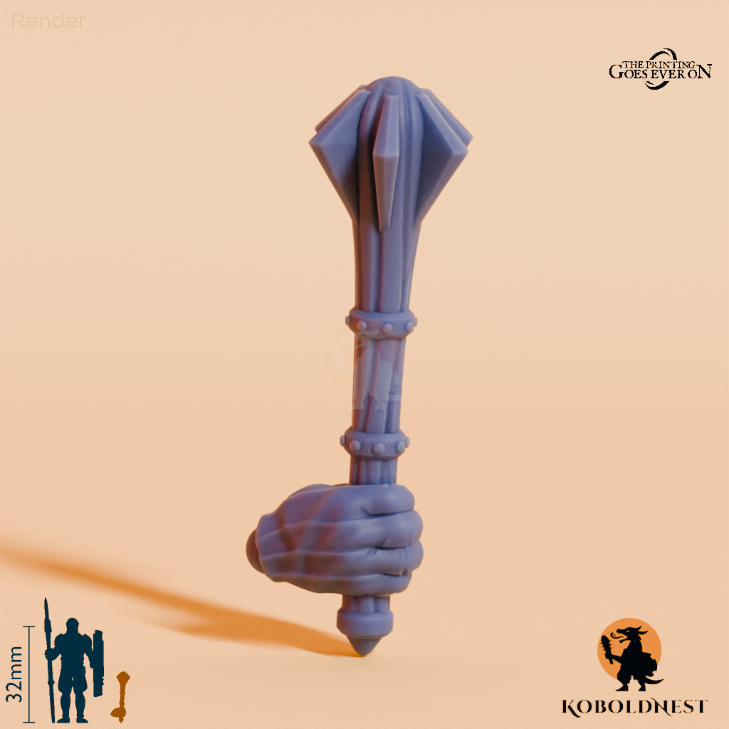 Minenzwerg-Streitkolben A mit Hand