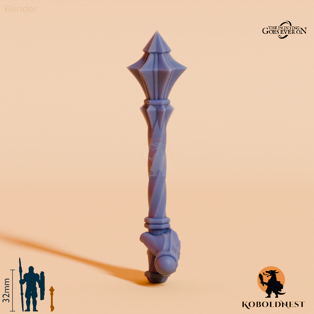 Minenzwerg-Streitkolben B mit Hand