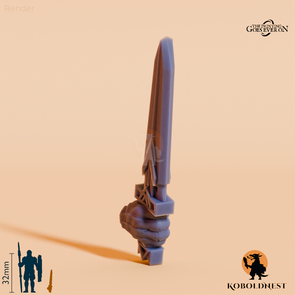 Minenzwerg-Schwert C mit Hand
