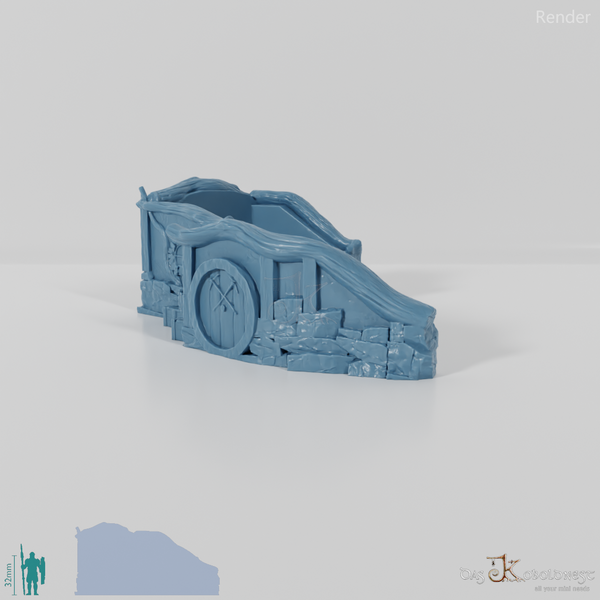 Halblinghöhlenfassade - Mine Haupteingang