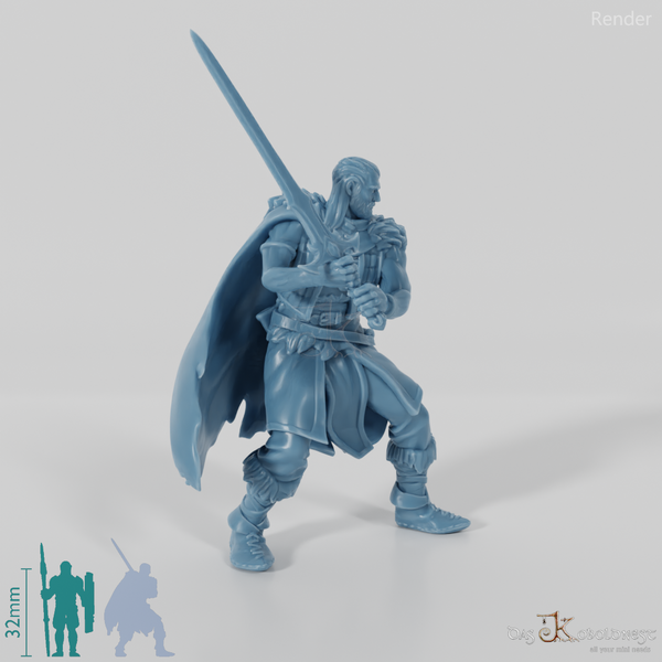 Wylder, Monsterjäger in Verteidigungshaltung