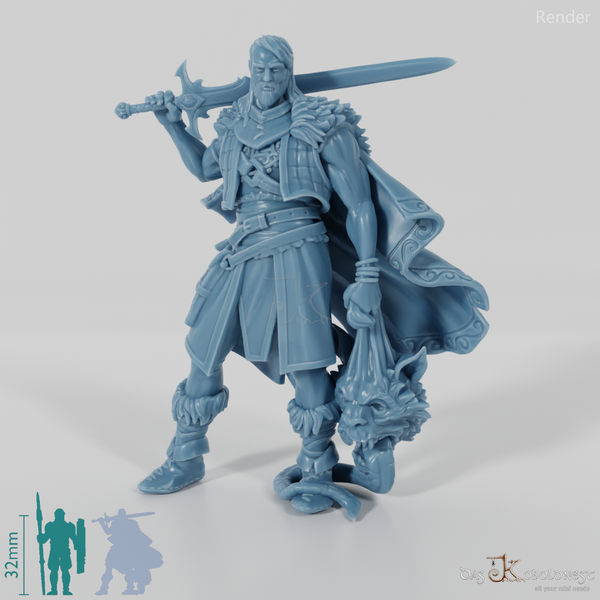 Wylder, Monsterjäger mit Trophäe