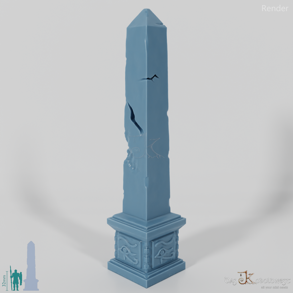 Damaged obelisk