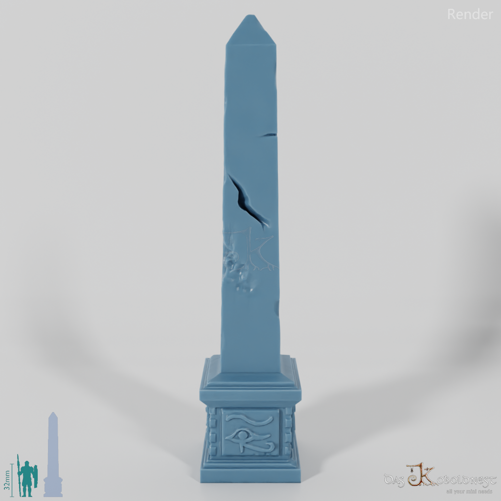 Damaged obelisk