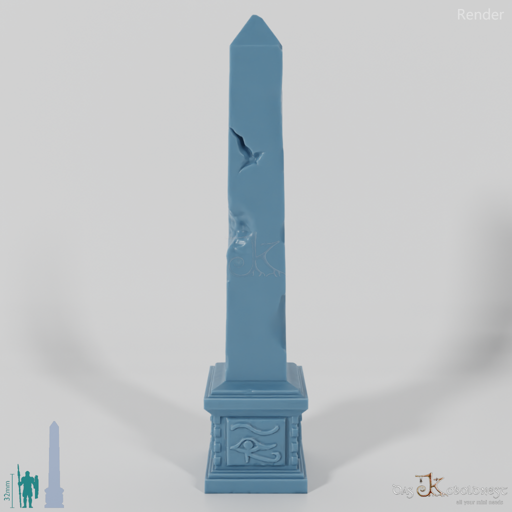 Damaged obelisk