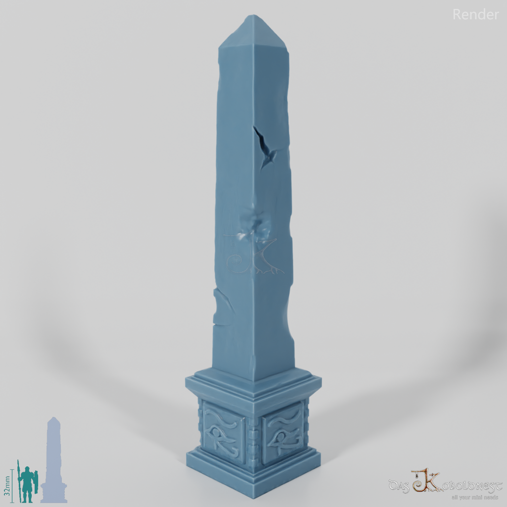 Damaged obelisk