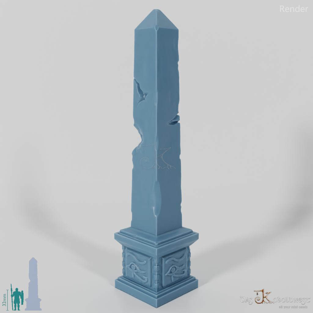 Damaged obelisk