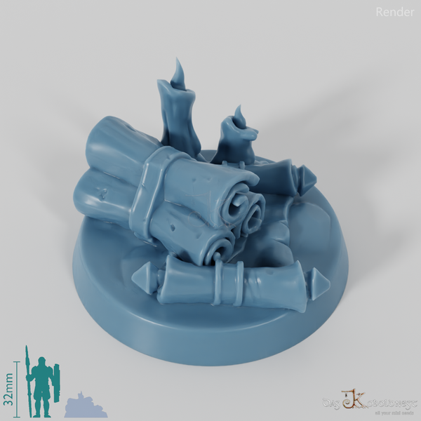 Markers with scrolls