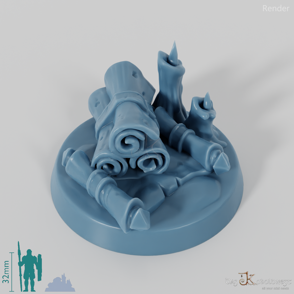 Markers with scrolls