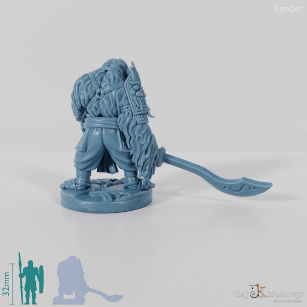 Batu, Affenvolk-Barbar mit Zweihänder