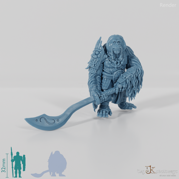 Batu, Affenvolk-Barbar mit Zweihänder