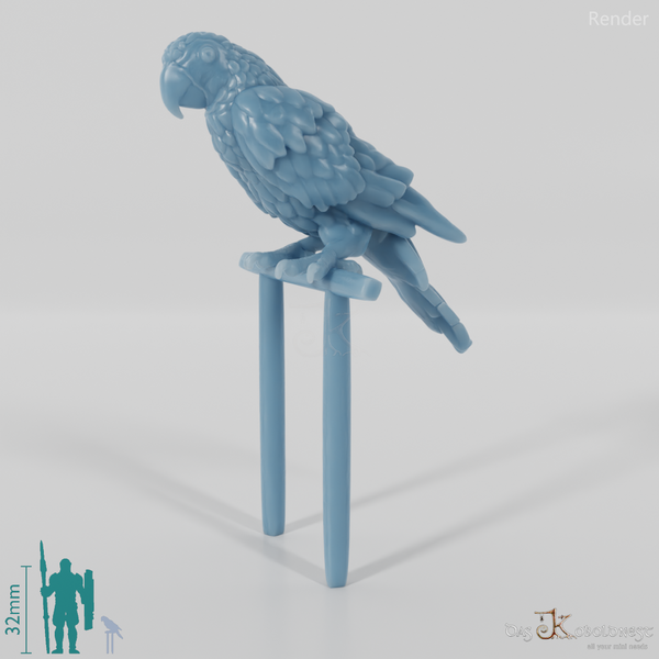 Papagei - Papagei 02 mit Sitzstange