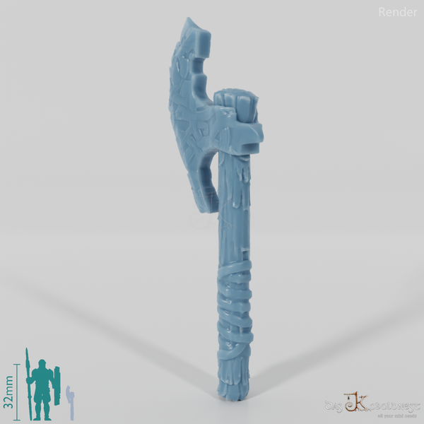 Einhandaxt mit verziertem Blatt