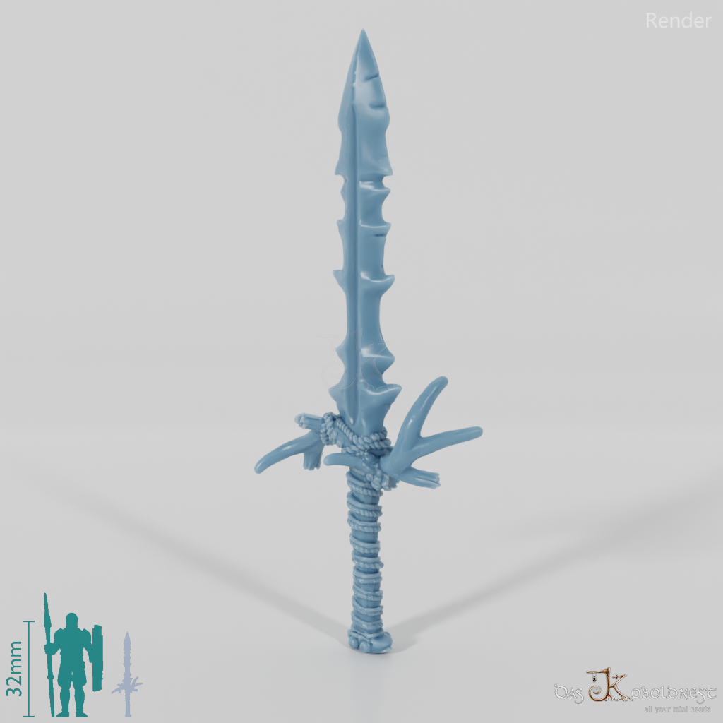 Serrated two-handed sword