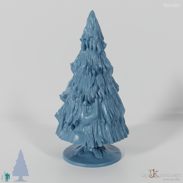 Snowy big fir tree A